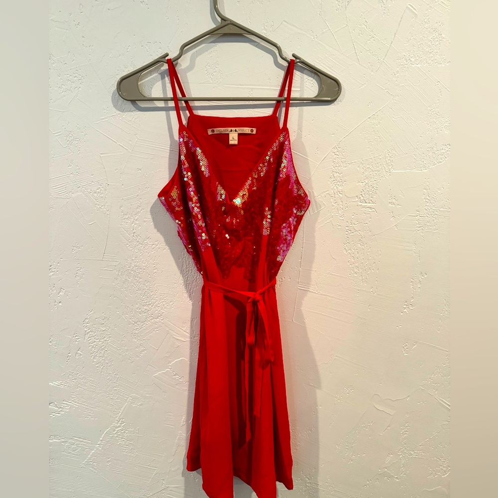 Chelsea & Violet Red Sequin Dress